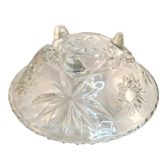 Vintage Serving Dish & 4 Matching Bowls Set Anchor Hocking Star of David Clear P - Picture 11 of 13